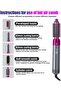 5-in-1 Hot Air Hair Dryer Styler Tool Set Multi Curler Straightener Volumizer Smoother - 6