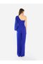 Women Crystal Trim One Shoulder Jumpsuit - 5