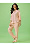 Solid Button Down Shirt and Pyjama Set - 3