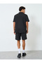 Men Textured Stand Collar Shirt and Shorts Co-Ords - 5
