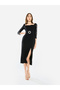 Women Embellished Sleeve Midi Dress - 2