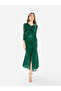 Women Sequin Wrap Slit Maxi Dress
