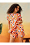 Floral Print T-Shirt and Shorts Set - 2