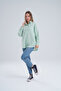Mint Green Flared 100% Cotton Linen Shirt - 2
