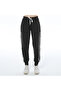 Women's Double Extra-Fleece Ribbed Black Sweatpants (with Plus Size Option) - 2