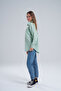 Mint Green Flared 100% Cotton Linen Shirt - 4
