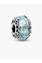 Ice Blue Snowflake Murano Charm