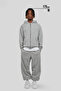 Extra Long 2 Thread Washed Fabric Loose Fit O Oversized Elasticated Cuffs Men's Baggy Sweatpants - 3