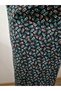 Elastic Waist, Flowery Flannel Dividin Maxi Length Long Skirt 95cm Size 38, Weight 100 kg - 5