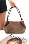 Knot Detailed Suede Medium Size Premium Women's Shoulder Bag