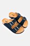 Men Slip On Cork Sandals, Navy - 2