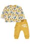 Animals Printed Pocketed 6-18 Months Set - Mustard 18-24 Months