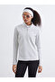 Gray Mock Neck Women's Fleece Sweatshirt - 4