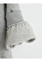 Gray Crew Neck Oversized Women's Thick Sweatshirt - 8