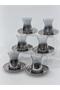 Luxury 6-Piece Silver Glass Tea Set – Elegant Cup and Saucer Set – Dishwasher Safe Tea Set - 2