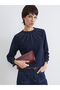 Esvab • Modern & Distinctive Zero Roba Collar Stone-Embellished Women's Sweatshirt