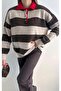 Soft Textured Heart Detailed Polo Neck Jaisel Knitwear Sweater - 4