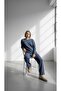 Ribbed Knit Winter Corded Fabric Double Set Indigo - 3