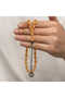 Silver Kazaz Tasseled Tight Amber Rosary