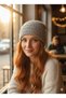 Women's Diamond Pattern Knit Beanie |   Soft Textured, Winter Hat - 3