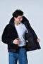 Men's coat Hooded cotton fabric detailed plush coat - 6
