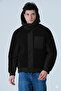 Men's coat Hooded cotton fabric detailed plush coat - 2
