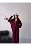 Hooded Double Zippered Hair Knitting Knitwear Set - 3