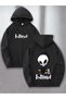 Unisex Printed Oversize Hooded Sweatshirt