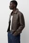New season oversize old money style high quality men's leather jacket coat - 2