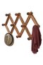 OneDcor Expandable Wooden Wall Hanger Wall Mounted Accordion Expanding Clothes Hat Hanger - 6