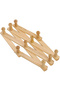OneDcor Expandable Wooden Wall Hanger Wall Mounted Accordion Expanding Clothes Hat Hanger - 4