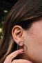 Vip Double Ring Earrings Metal Earrings with Steel Tips 3.5cm - 6