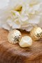 Vip Plate Stone Earrings Half Ball Steel Tip Metal Earrings 3.5cm - 5