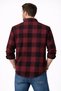 Men's Burgundy Black Checkered Lumberjack Shirt – Comfortable Fit New Season Winter Fashion Trend - 6