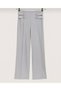 Girl's Gray Slim Fit Button Detailed P Palazzo Pants – 20257 - 2