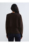 Lcw modest brown crew neck women's knit sweater - 4
