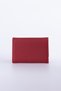 Petale Handmade Genuine Leather Horizontal Accordion Card Holder 12 Compartments Magnetic Wallet Red - 8