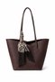 Women's Daily Shoulder Bag - with Inner Makeup Bag, Scarf Detail, Large Volume - 5