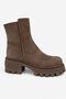 Women's Genuine Leather Thick Heeled Non-Slip Sole Zippered Winter Boots 615