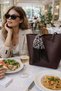 Women's Daily Shoulder Bag - with Inner Makeup Bag, Scarf Detail, Large Volume - 2