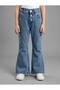 Girl's Elastic Waist Stretch Fabric Flared Jeans - 3
