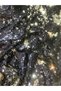 Navy Blue Gold Double Sided Sequin Fabric - 5