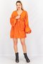 Women Twisted And Cut out Front Detail Casual Wrap Mini Dress, Orange - 3
