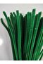 50 Pieces of Emerald Green Chenille, Feathered Wire Suitable for Flower Making, 30 cm 6 mm - 2