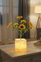 ®   Artificial Flower with Light – Yellow Cobalt Led Decorative Plant, Desktop and Home Office Illuminated Ornament