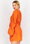 Women Twisted And Cut out Front Detail Casual Wrap Mini Dress, Orange - 2