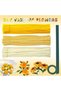 75 Pieces 3-Piece Chenille Making Kit, Yellow(25), Dark Yellow(25) and Cream(25) Flower Wire and Flower Tape Set - 3
