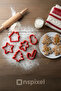 6-Piece Christmas Themed Cookie Cutter Set Pine Tree, Star, House, Snowman, Gingerbread Man, Gingerbread - 6