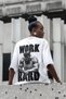 Arnold Work Hard Bodybuilding Back Printed Unisex Oversized Fitness Sportsman T-Shirt - 3