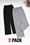 Women's 2-Pack Corded Fabric Patterned Pants & Sweatpants, Casual Home Wear Pajamas - 3